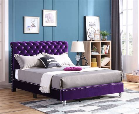 purple loft bed|purple upholstered bed.